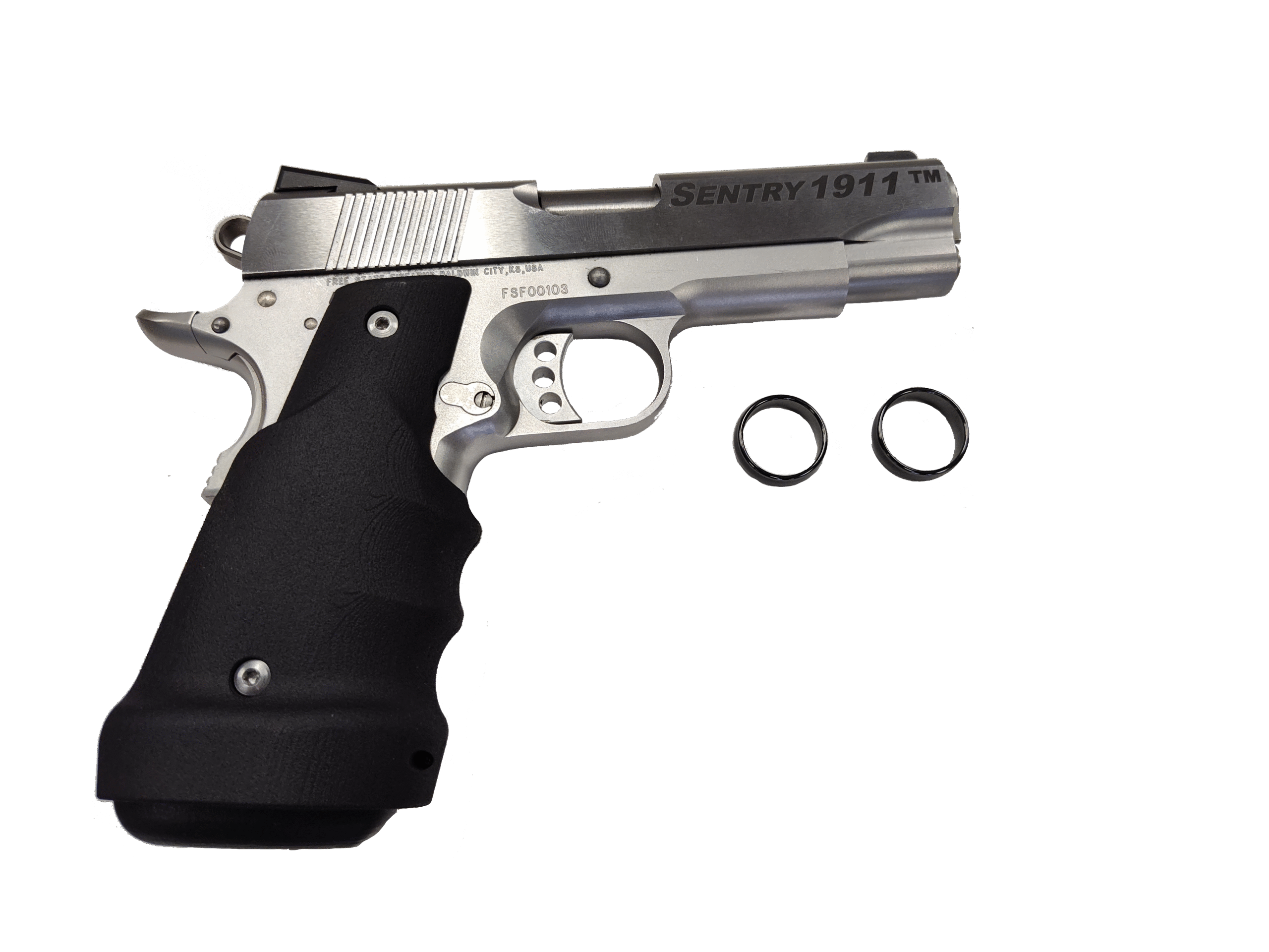 Gun Pointing Right w Rings
